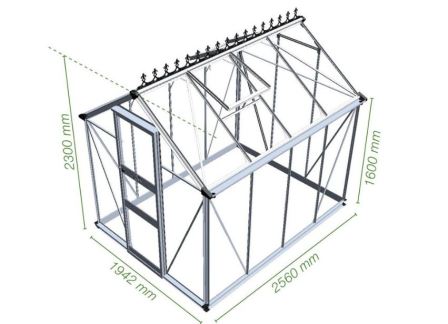 Проект теплицы из поликарбоната и профильной трубы, с двускатной крышей