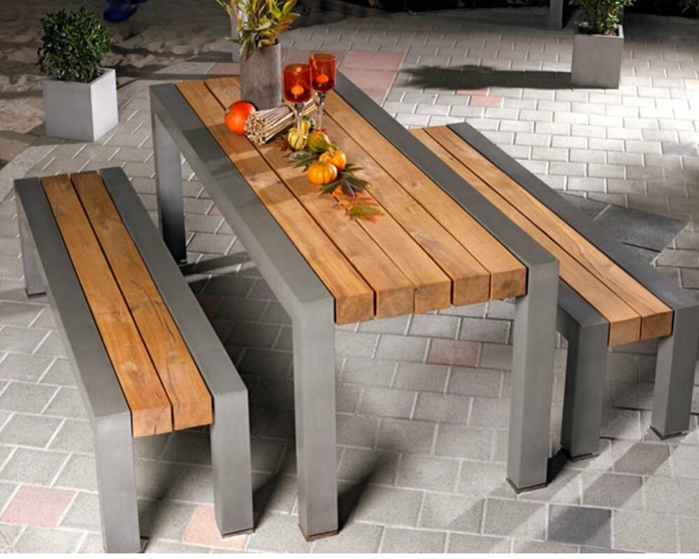 скамейка из бетона